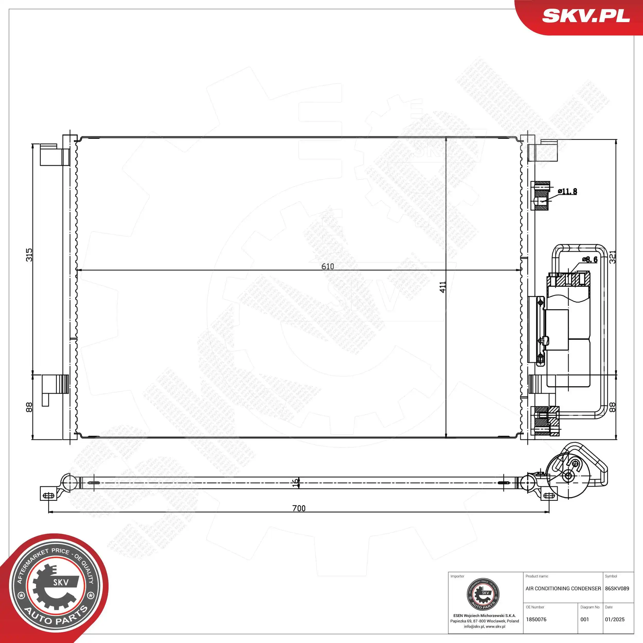 Condenser, air conditioning